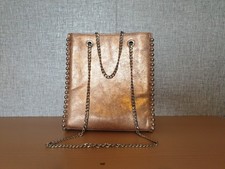 Zara women`s pearl pink shoulder bag an silver chain strap excellent condition