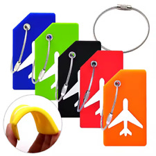 2 x Rosemax™️ Silicon Luggage Tags Baggage Labels Suitcase ID Tag Highly Visible