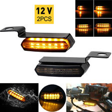 2x Motorcycle Motorbike Flowing Signal Indicators 6 LED Amber Lights Universal