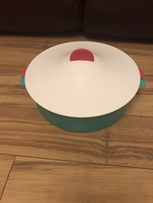 TUPPERWARE 3592 Microwave MicroSteamer Green, Pink, White VGC