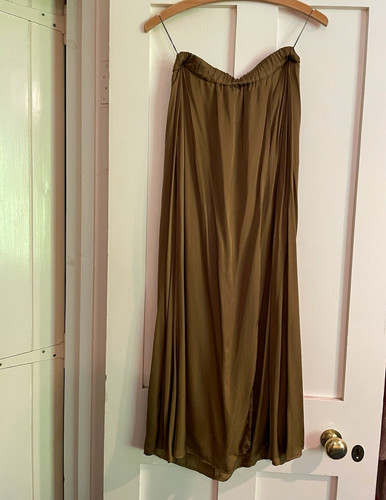 Diega khaki brown satin wrap - khaki,