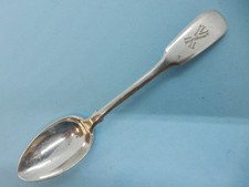 RUSSIAN 84 SILVER Coffee SPOON Moscow 1894 M Ovchinnikov IMPERIAL WARRANT