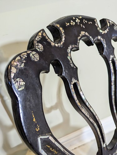 French rococo ebonised - rococo, chair