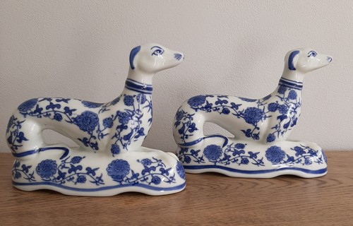 Vintage blue white pair - vintage,