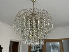 Vintage Crystal Glass Waterfall Chandelier Ceiling Light