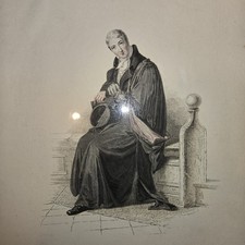 Master of Arts. Ackermann's Oxford University 1814 old antique print picture