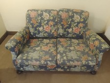Vintage Cottage Three-Piece Suite Oak Frame, Two Seater Settee