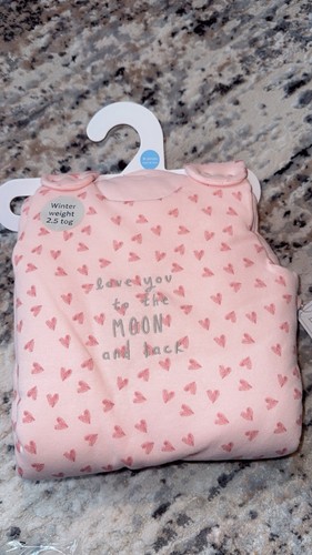 Heart print pink 5 tog - pink, 2.5
