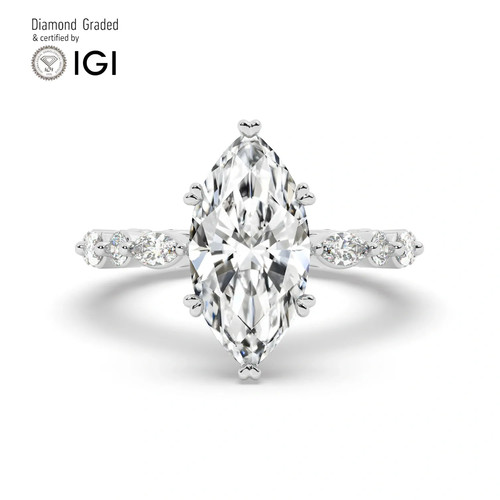 Marquise diamond engagement - marquise,