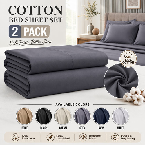 Pack grey flat sheet - flat,