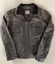 Vintage Leather Bomber Jacket
