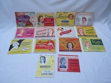 14 vintage retro hairdressing beauty American hair nets in original envelope NOS