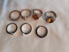7 ASSORTED VINTAGE DRESS RINGS