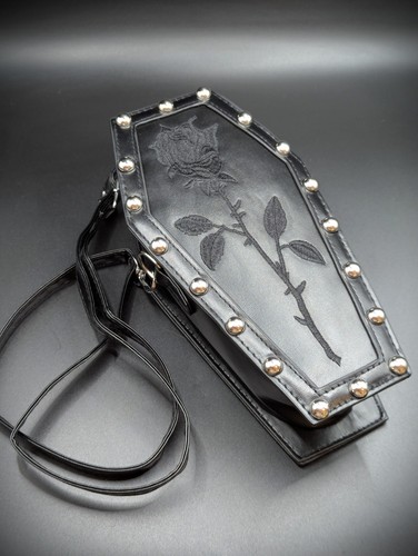 Black gothic coffin - black, crossbody