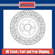 2x Brake Discs Vented Grooved