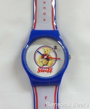Steiff 1997 Teddy Wristwatch Multi Coloured Plastic Strap & Steiff Pin Ean P0615