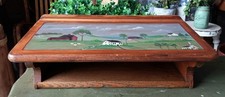 Vintage Solid Oak Hand Painted