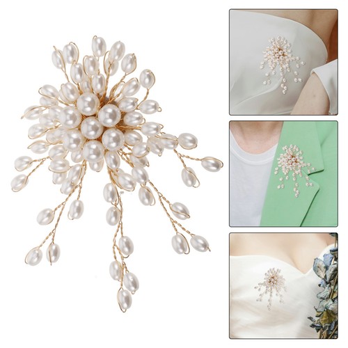 Durable pearl brooch - durable, for