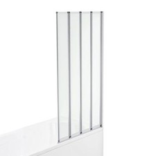 Shower Screen Over Bath Door 4 Fold Pivot Chrome Glass Folding & Seal 800 Panel