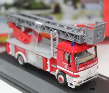 CARARAMA / SCHUCO JUNIOR - MERCEDES ACTROS LADDER TRUCK - FIRE ENGINE FEUERWEHR