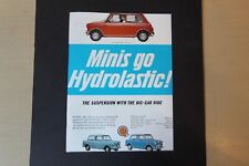 Original 1964 mag AUSTIN MORRIS MINI Go hydrolastic frame-ready wall-art 