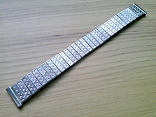 Expanding Patterned Metal 17.4mm Clip On Watch Strap Bracelet