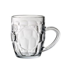 Dimple Glass Tankard Panelled