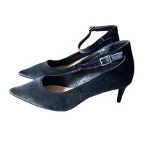 M&S Insolia Dark Teal Velvet Heels Size 7 Excellent Condition