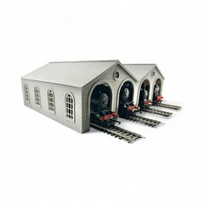 OO Gauge 1:76 Quadruple Engine Shed – Model Railway Engine Building 3D_PTD