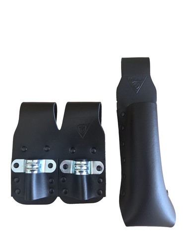 Black leather double - black,