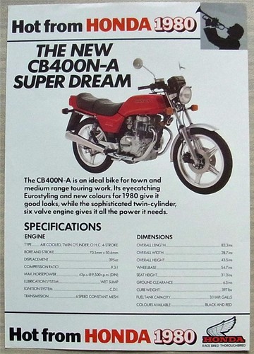 Honda cb400n super dream - honda,