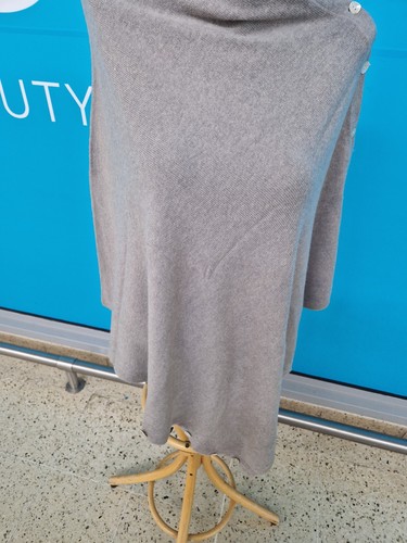 One size cashmere poncho - cashmere, grey