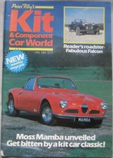 Kit & Component Car World magazine April 1984 featuring Moss Mamba, DAX Cobra