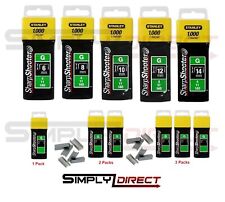 Stanley Staples 6mm 8mm 10mm 12mm 14mm Type G Heavy Duty Staple Gun Refills 