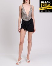 RRP€346 M MISSONI COLLECTION Swimsuit IT40 US4 UK8 S Zig Zag Pattern Open Back