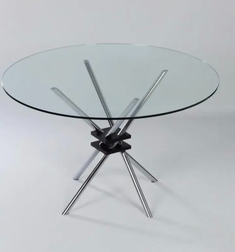 Modernist round glass chrome - glass, &