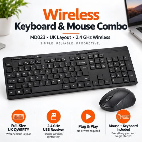 Wireless keyboard mouse - wireless, &