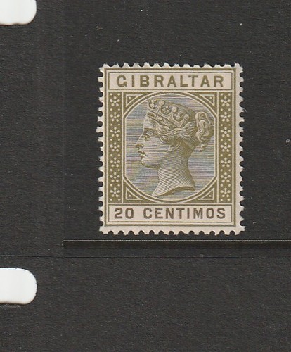 Gibraltar 1889 20c - gibraltar, olive