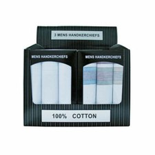 3 x pack Mens Hankies Gents