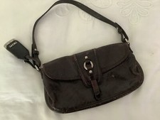 DKNY Vintage Burgundy Cracked Leather Shoulder Bag