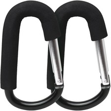 2x Carabiner Baby Buggy Clips