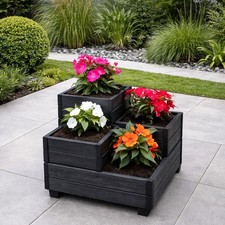 3 Tier Raised Wooden Garden