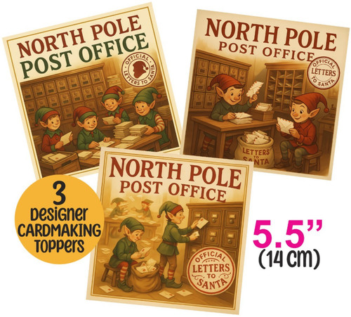 Vintage xmas card toppers - vintage,