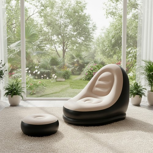 Inflatable chair with ottoman - chair,