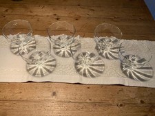 Small Clear Glass Dessert Dishes x 6 in very good condition