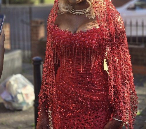 Red prom dress size - red,