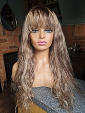 Beautiful Lace Front Wig Brown Blonde, 100% Human Hair, Small Head