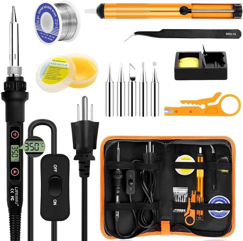 Soldering iron kit 80w - soldering, lcd