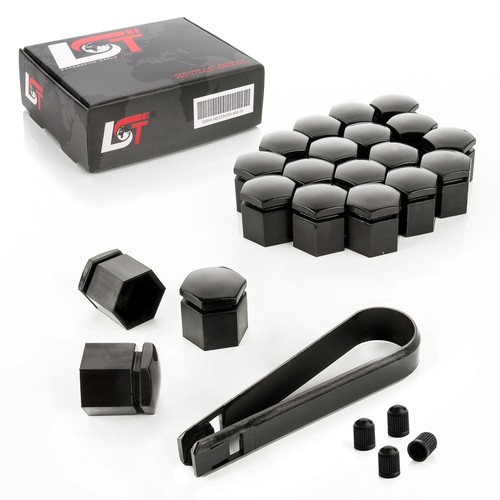 20x wheel nut - caps, black