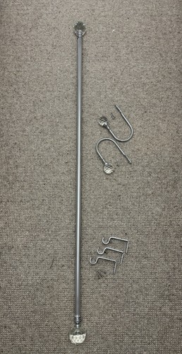 Silver chrome curtain pole - chrome,
